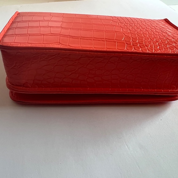 Badgley Mischka Orange Vegan Leather Crossbody or Clutch - Picture 12 of 15